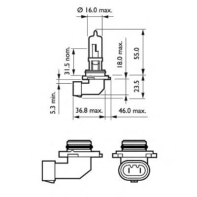 Lámpara halógena 9005PRC1 Philips