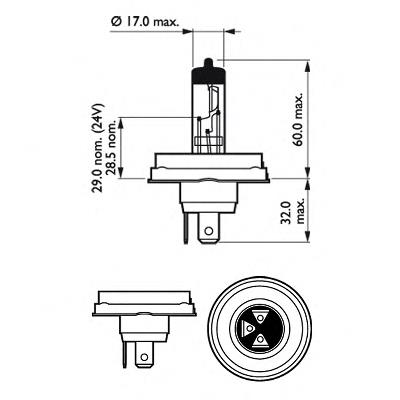 12475B1 Philips bombilla halógena