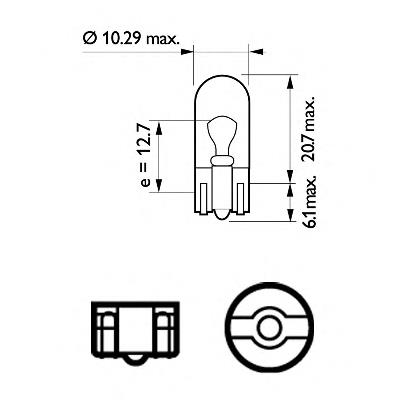12961B2 Philips Lámpara de luz interior de cabina