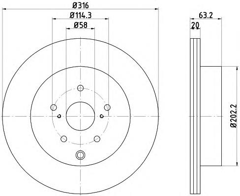 Disco de freno trasero BBD5378 Borg&beck