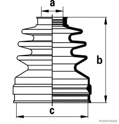 Fuelle, árbol de transmisión delantero interior J2882019 Jakoparts