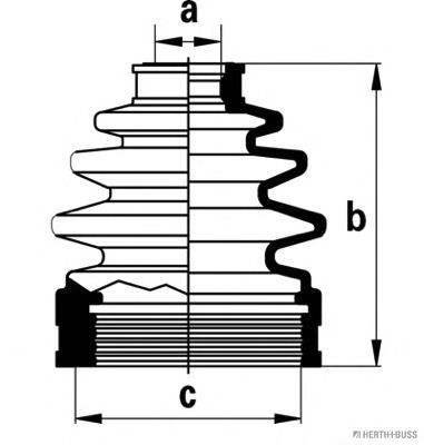 J2883013 Jakoparts fuelle, árbol de transmisión delantero interior