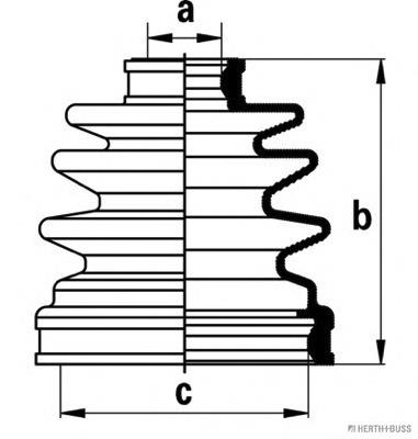 Fuelle, árbol de transmisión delantero interior J2883004 Jakoparts