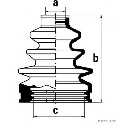 J2882005 Jakoparts fuelle, árbol de transmisión delantero interior