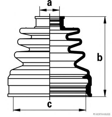 J2884014 Jakoparts fuelle, árbol de transmisión delantero interior