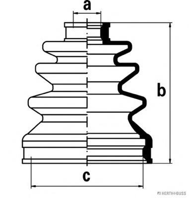 Fuelle, árbol de transmisión delantero interior J2884016 Jakoparts