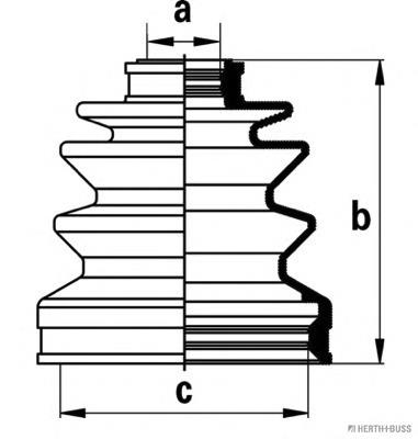 J2884009 Jakoparts fuelle, árbol de transmisión delantero interior