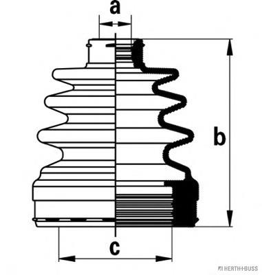 J2880903 Jakoparts fuelle, árbol de transmisión delantero interior