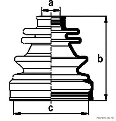 J2869000 Jakoparts fuelle, árbol de transmisión trasero interior