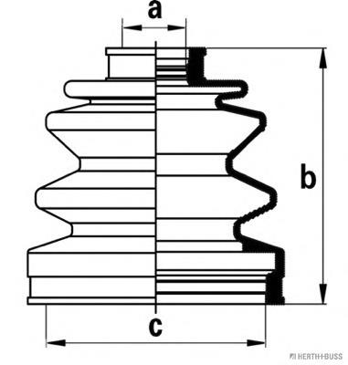 Fuelle, árbol de transmisión delantero exterior J2863004 Jakoparts