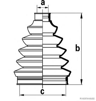 Fuelle, árbol de transmisión delantero exterior J2861025 Jakoparts