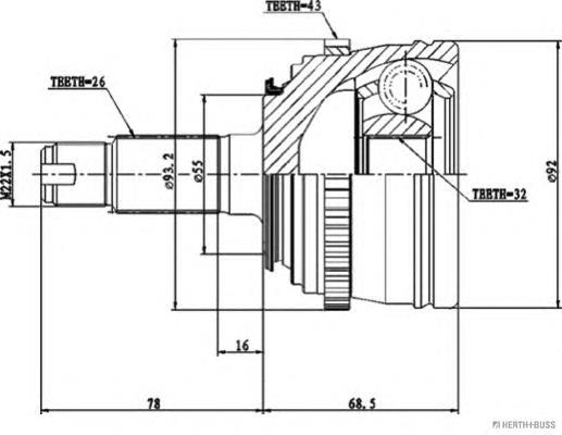Comprar J2824133 Jakoparts Junta homocinetica
