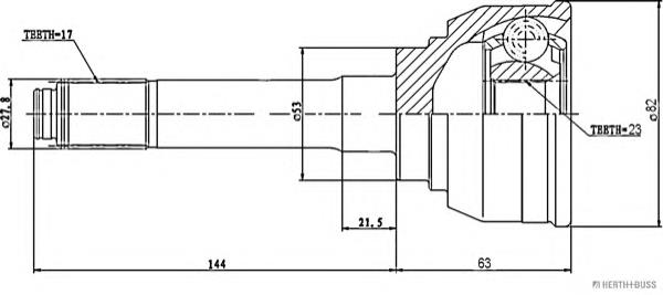 J2829004 Jakoparts junta homocinética exterior delantera