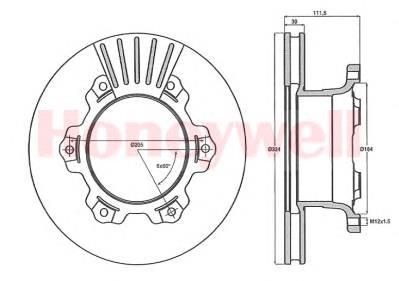 Freno de disco delantero A6694210512 Mercedes