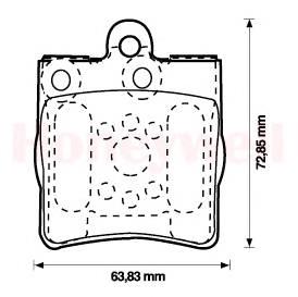 Pastillas traseras Mercedes E (A124)