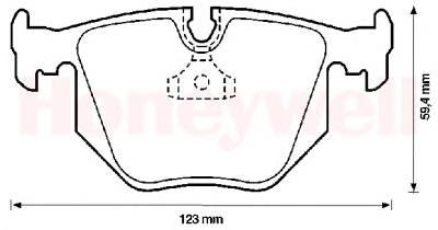 571545B Jurid/Bendix pastillas de freno traseras