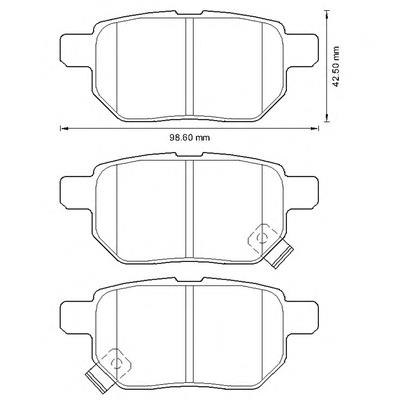 572632B Jurid/Bendix pastillas de freno traseras