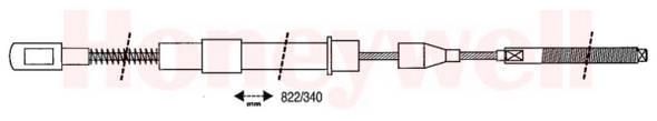 Cable de freno de mano trasero izquierdo 487860 Cautex