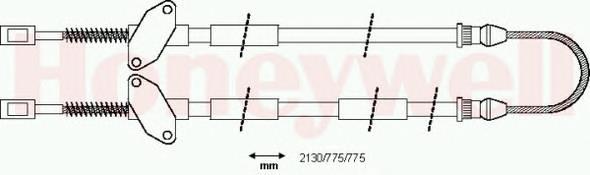 Cable de freno de mano trasero derecho/izquierdo BKB1164 Borg&beck