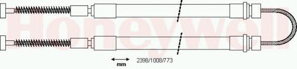 6048437 Ford cable de freno de mano trasero derecho/izquierdo