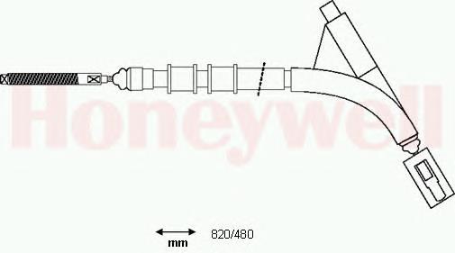 Cable de freno de mano trasero izquierdo FHB433123 Ferodo