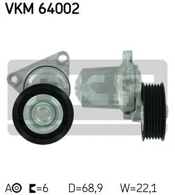 Comprar VKM64002 SKF Tensor de correa poli V 