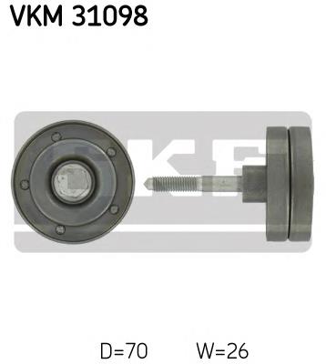 VKM31098 SKF polea inversión / guía, correa poli v