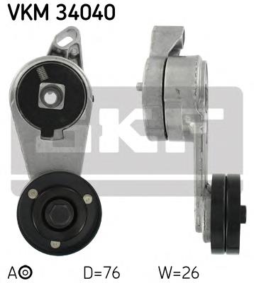 VKM34040 SKF tensor de correa, correa poli v