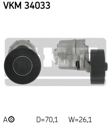 Tensor de la correa trapecial poli v SKF VKM34033