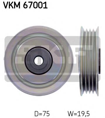 VKM67001 SKF polea tensora, correa poli v