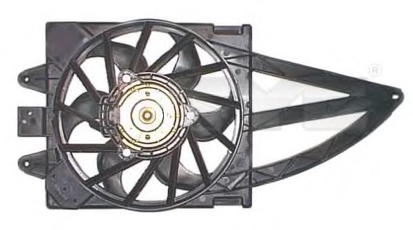 809-1022 TYC difusor de radiador, ventilador de refrigeración, condensador del aire acondicionado, completo con motor y rodete