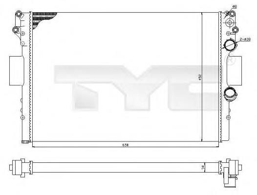 715-0001-R TYC radiador refrigeración del motor