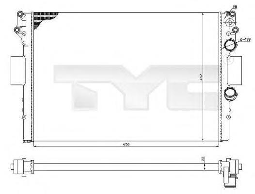 7150002R TYC radiador refrigeración del motor