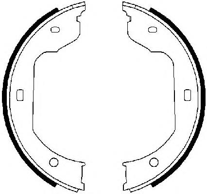 Juego de zapatas de frenos, freno de estacionamiento BMW 5 E39