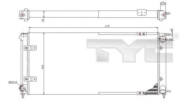 7370059 TYC radiador refrigeración del motor