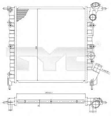 728-0029 TYC radiador refrigeración del motor