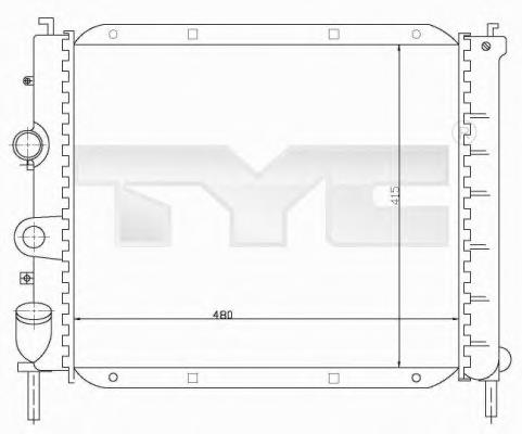 728-0008-R TYC radiador refrigeración del motor