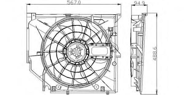 64546988915 BMW Ventilador del radiador