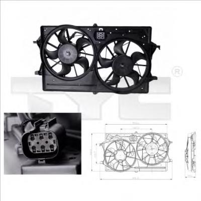 Ventilador de refrigeración del motor TYC 8100016