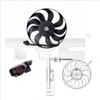 837-0006 TYC ventilador (rodete +motor refrigeración del motor con electromotor completo)