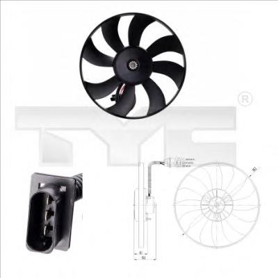 837-0020 TYC ventilador (rodete +motor refrigeración del motor con electromotor completo)