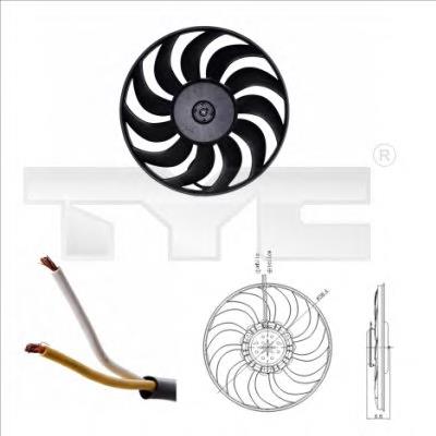 802-0051 TYC ventilador (rodete +motor refrigeración del motor con electromotor completo)