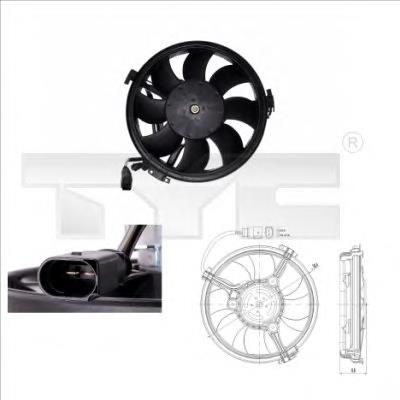 802-0003 TYC ventilador (rodete +motor refrigeración del motor con electromotor completo)