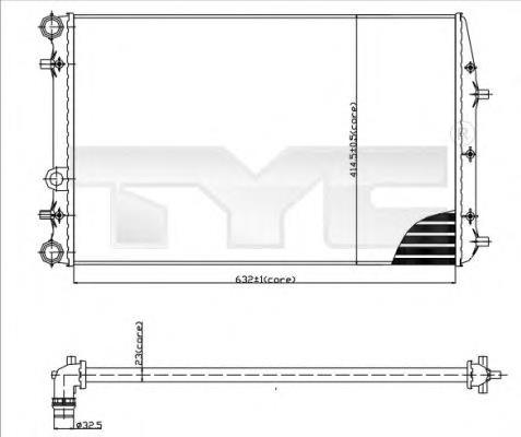 7370041 TYC radiador