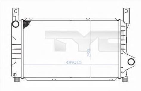 7100028 TYC radiador refrigeración del motor