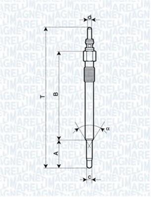 062900050304 Magneti Marelli bujía de incandescencia