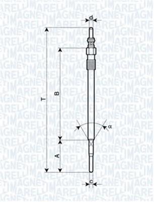 062900070304 Magneti Marelli bujía de incandescencia