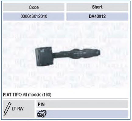 710631080 Fiat/Alfa/Lancia conmutador en la columna de dirección derecho