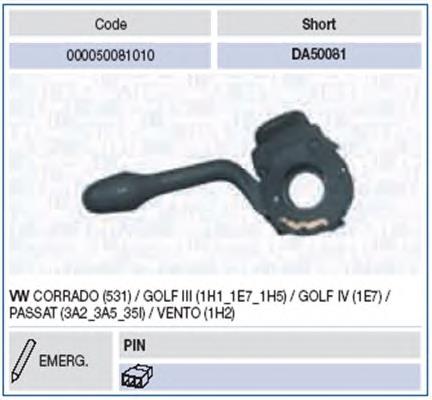 Conmutador izquierdo de la columna de dirección 000050081010 Magneti Marelli