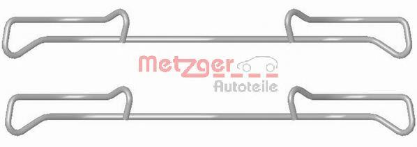 1091678 Metzger Juego de resortes de sujeción de pastillas de freno delanteras